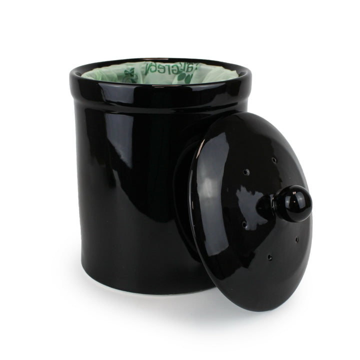 Portland Ceramic Compost Caddy - Black