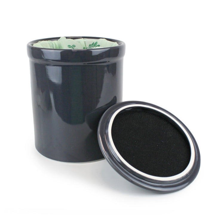 Portland Ceramic Compost Caddy - Dark Grey