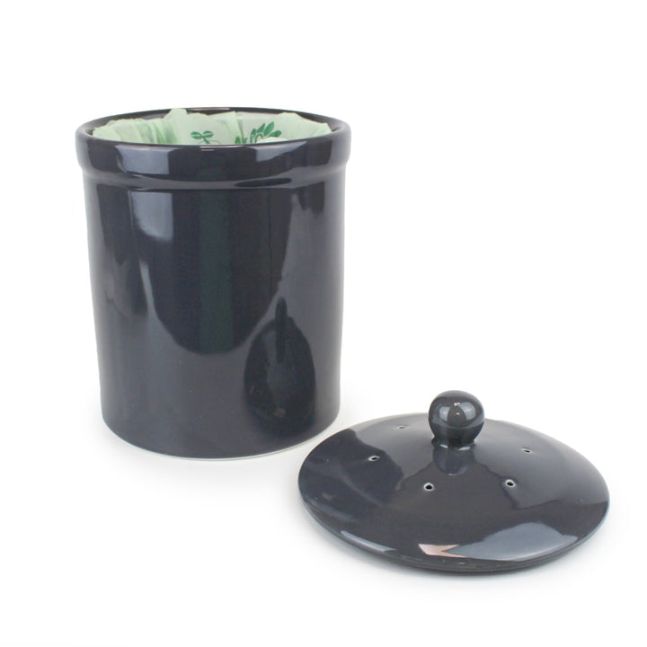 Portland Ceramic Compost Caddy - Dark Grey