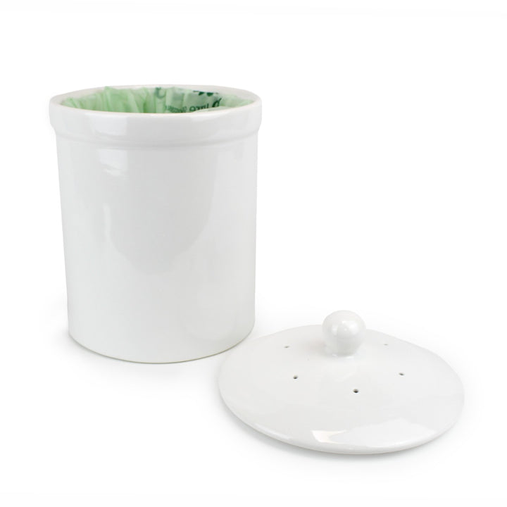 Portland Ceramic Compost Caddy - White