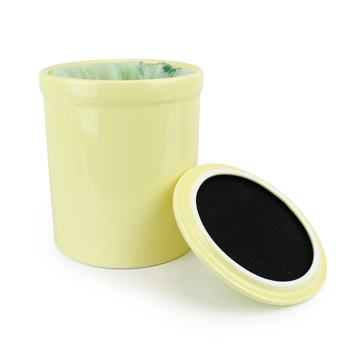 Portland Ceramic Compost Caddy - Pale Yellow
