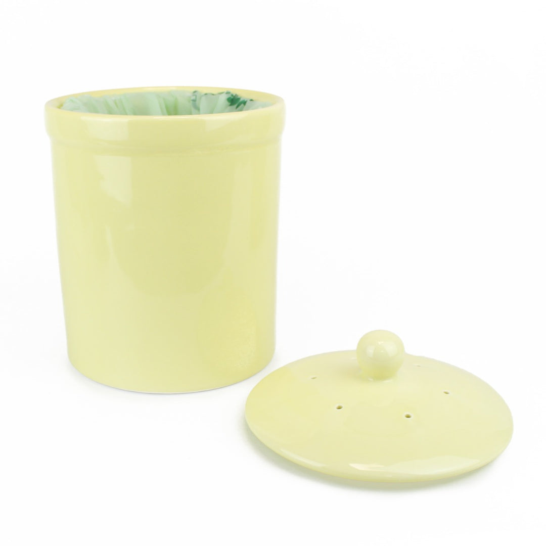 Portland Ceramic Compost Caddy - Pale Yellow