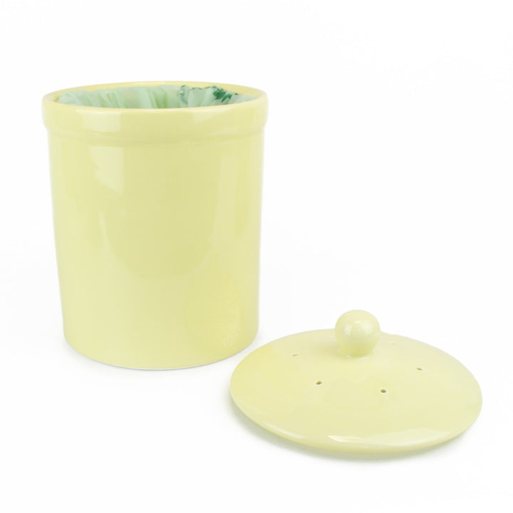 Portland Ceramic Compost Caddy - Pale Yellow