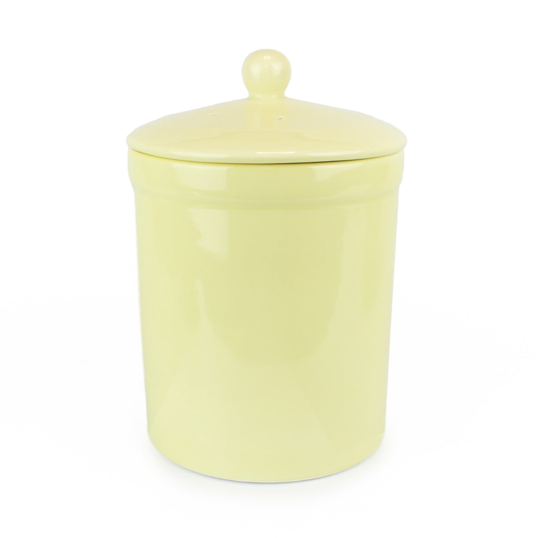 Portland Ceramic Compost Caddy - Pale Yellow