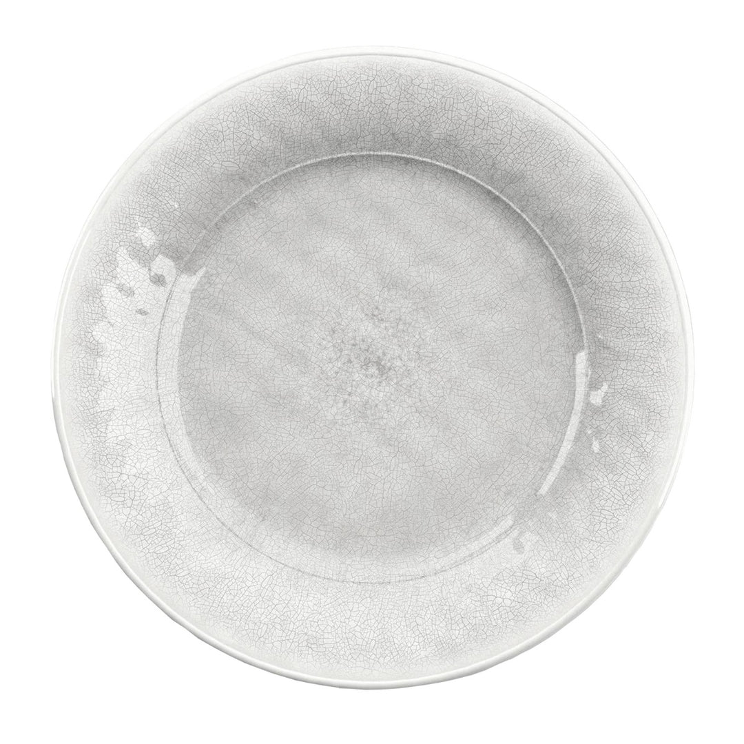 Potters Reactive Glaze White Melamine Dinner & Side Plate Set