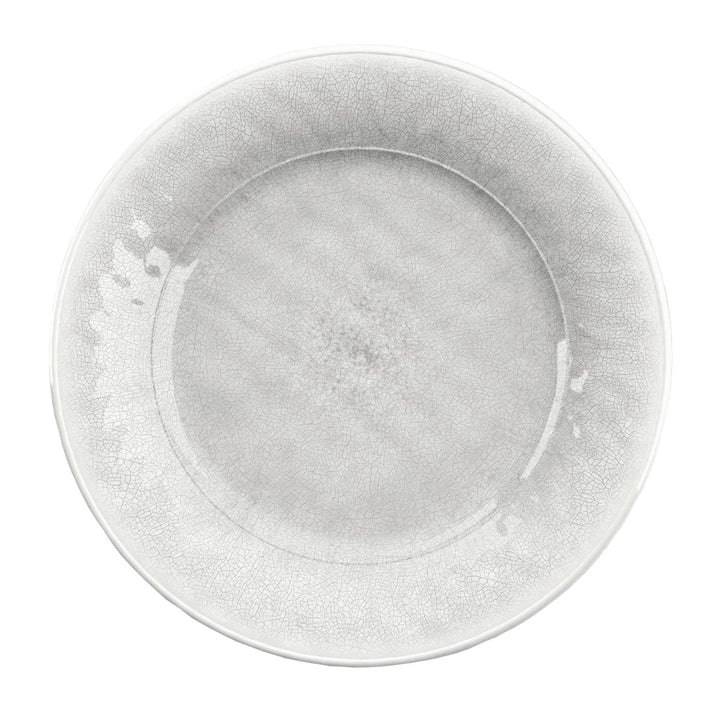 Potters Reactive Glaze White Melamine Dinner & Side Plate Set