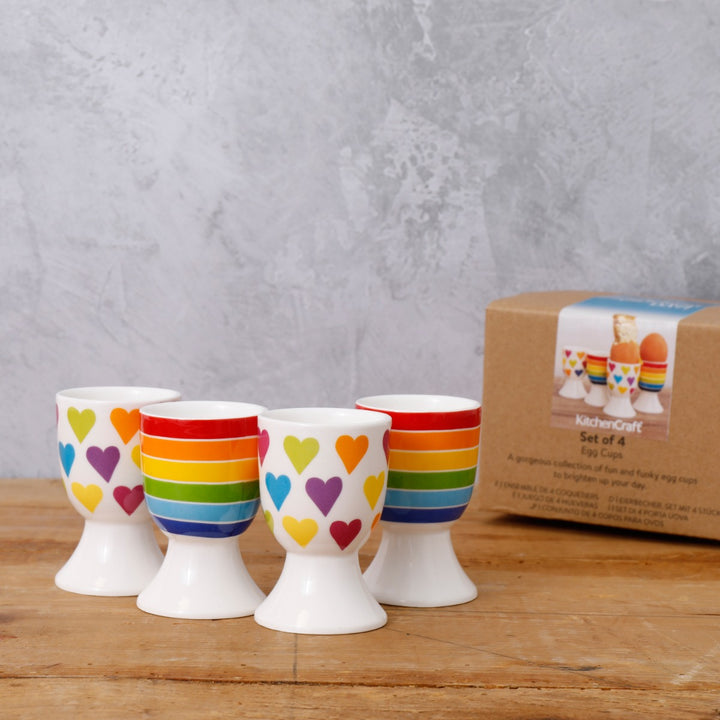 KitchenCraft Rainbow Egg Cup Set