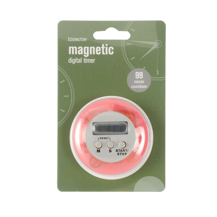 Eddingtons Digital Kitchen Timer - Red/Pink