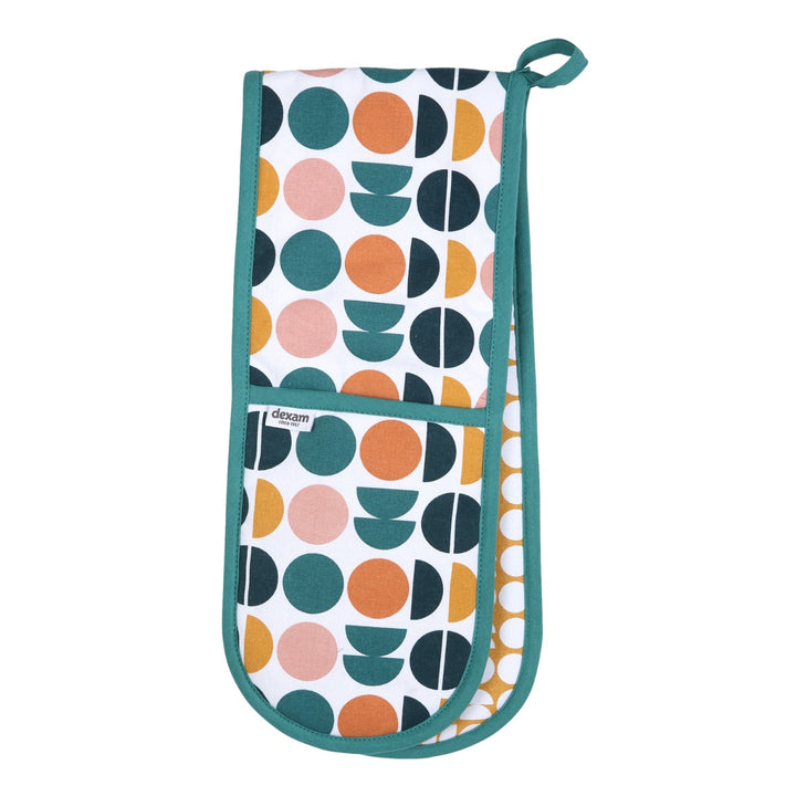 Dexam Retro Spot Recycled Cotton Double Oven Glove