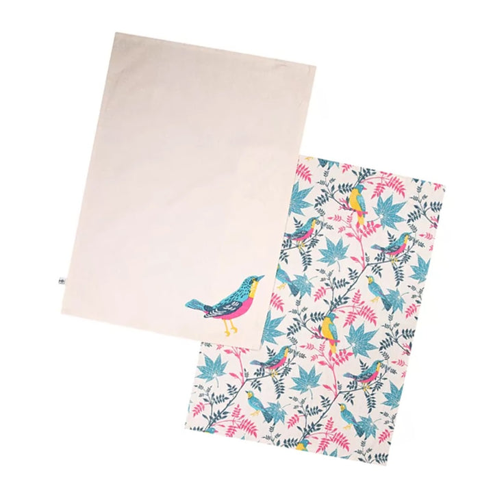 Dexam RHS Birds Organic Cotton Tea Towels Set