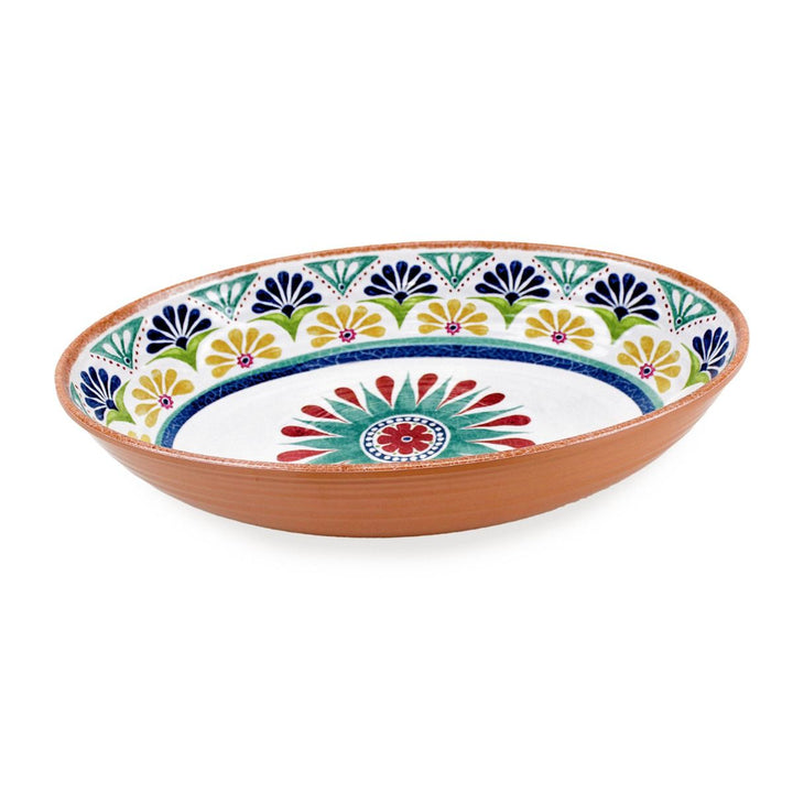 Rio Medallion Melamine Tray, Oval Bowl, Salad Servers & Dipping Bowls Set