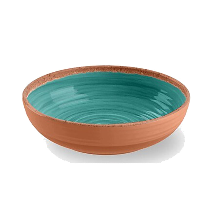 Rustic Swirl Turquoise Melamine Dinnerware Set