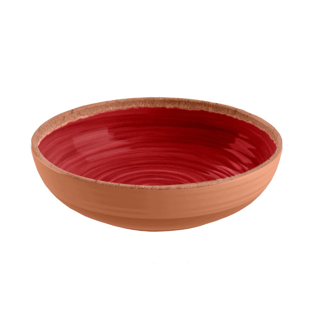 Rustic Swirl Red Melamine Dinnerware Set
