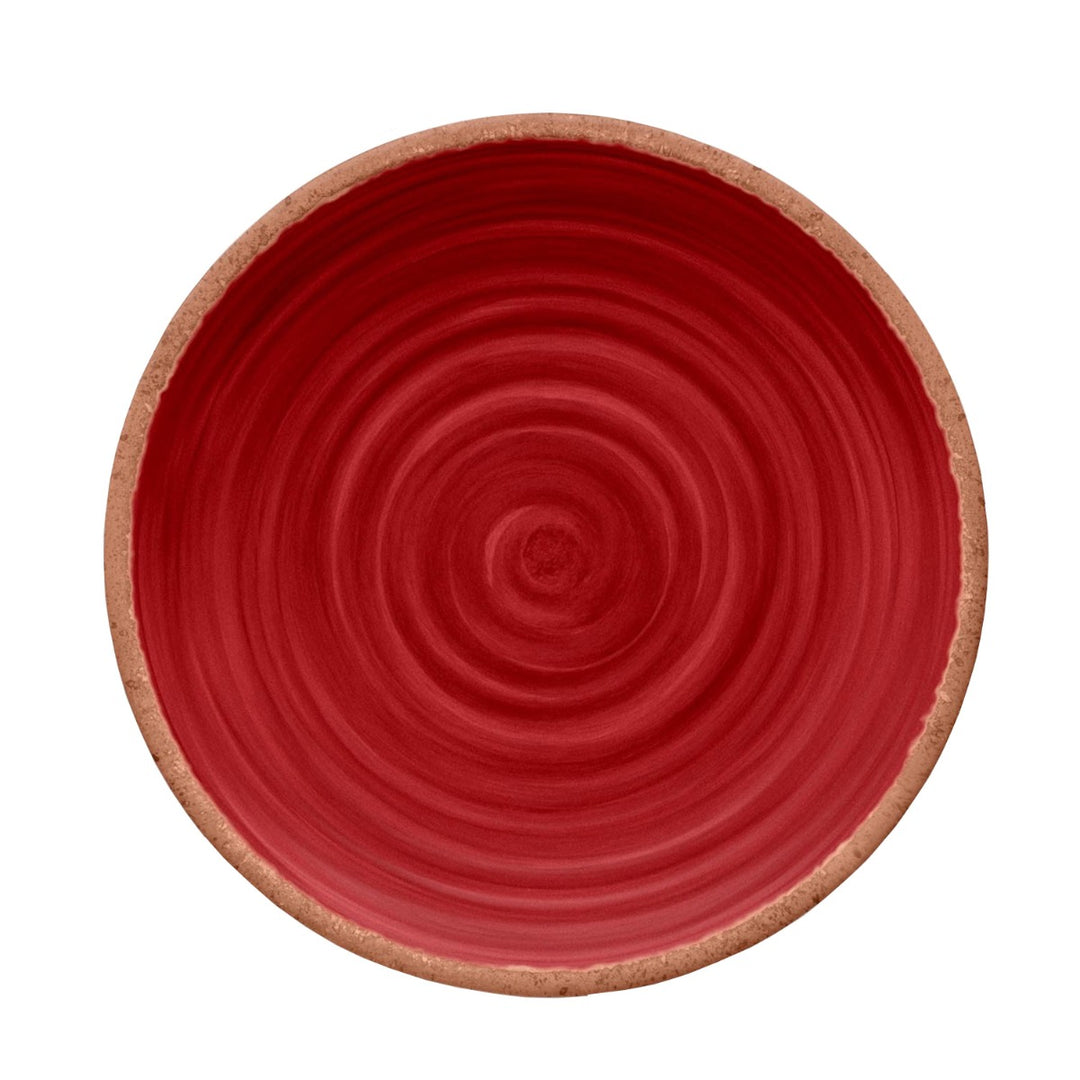 Rustic Swirl Red Melamine Dinnerware Set