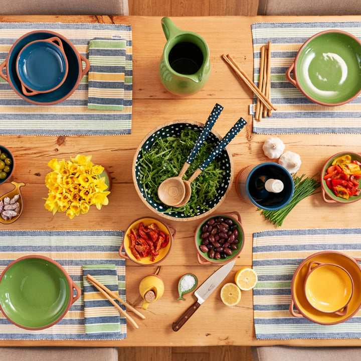 Dexam Sintra Mango Wood Salad Bowl - Ink Blue