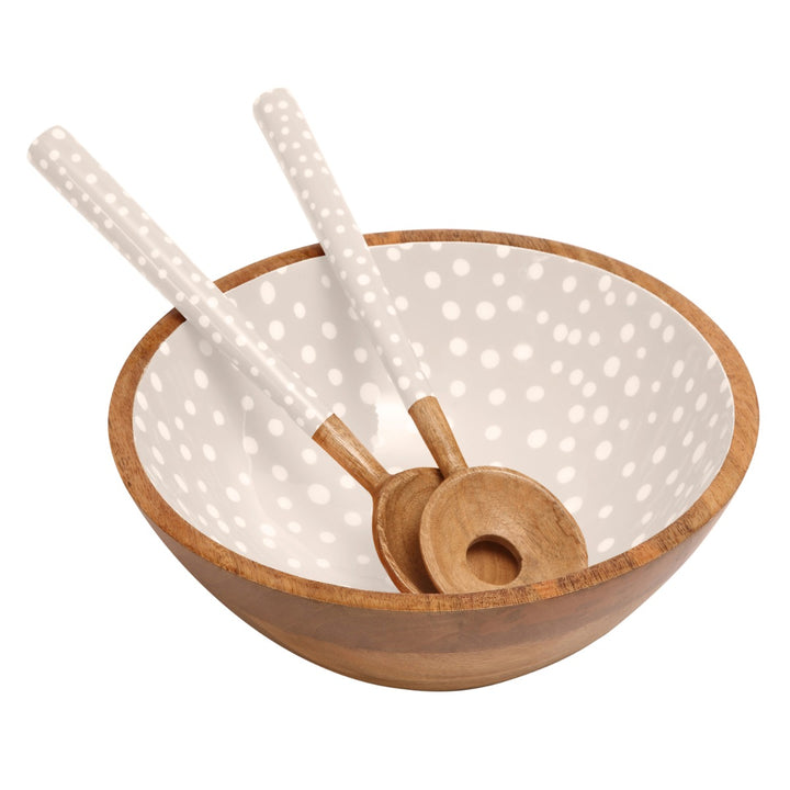 Dexam Sintra Mango Wood Salad Bowl - Stone