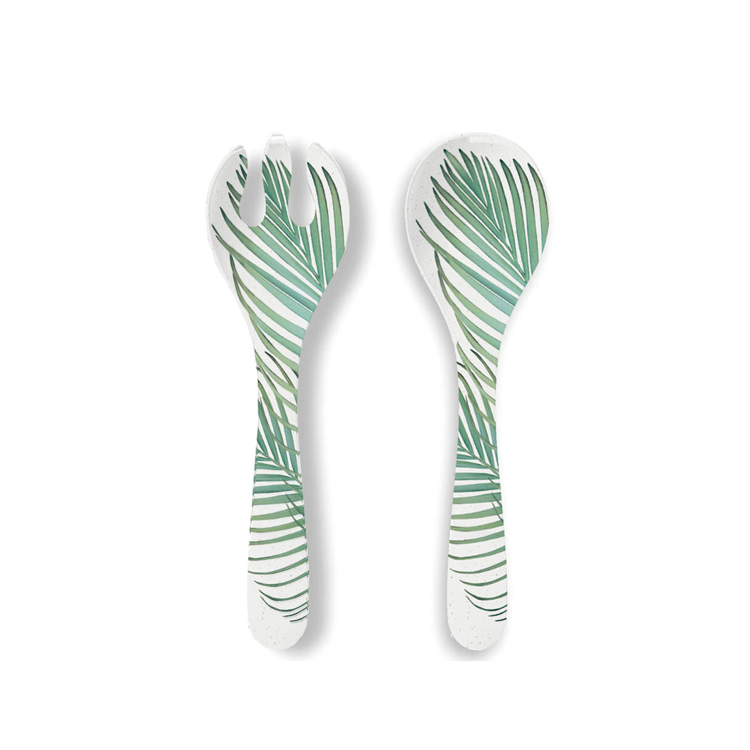 Amazon Floral Palm Melamine Salad Servers