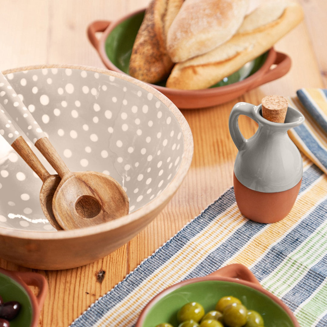 Dexam Sintra Mango Wood Salad Servers - Stone