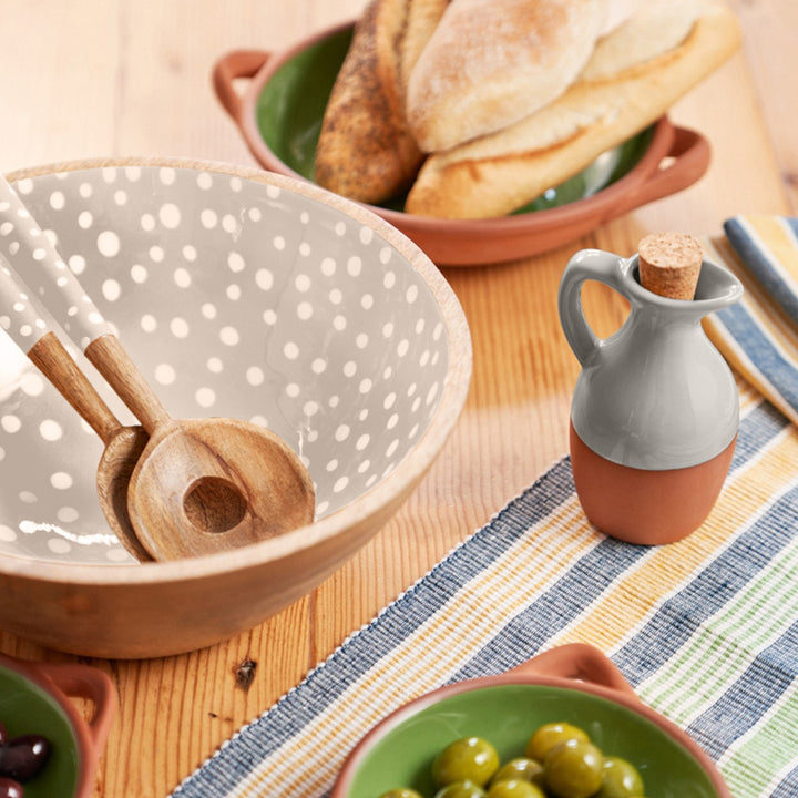 Dexam Sintra Mango Wood Salad Servers - Stone
