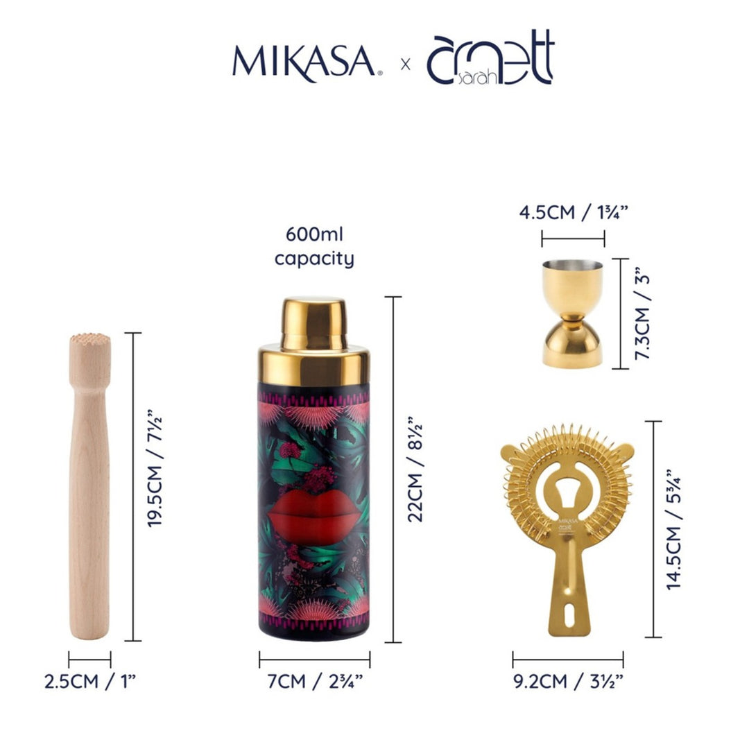 Mikasa Sarah Arnett Cocktail Set