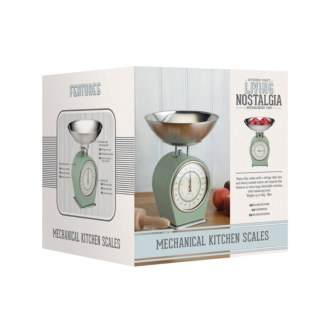 Living Nostalgia English Sage Mechanical Kitchen Scales