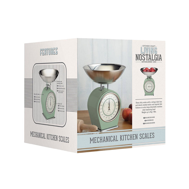 Living Nostalgia English Sage Mechanical Kitchen Scales