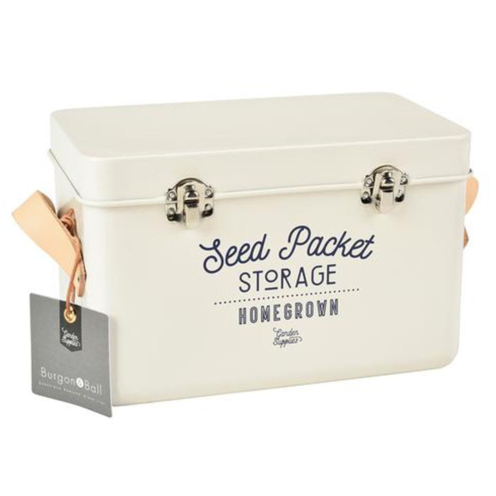 Burgon & Ball Seed Packets Storage Tin - Stone