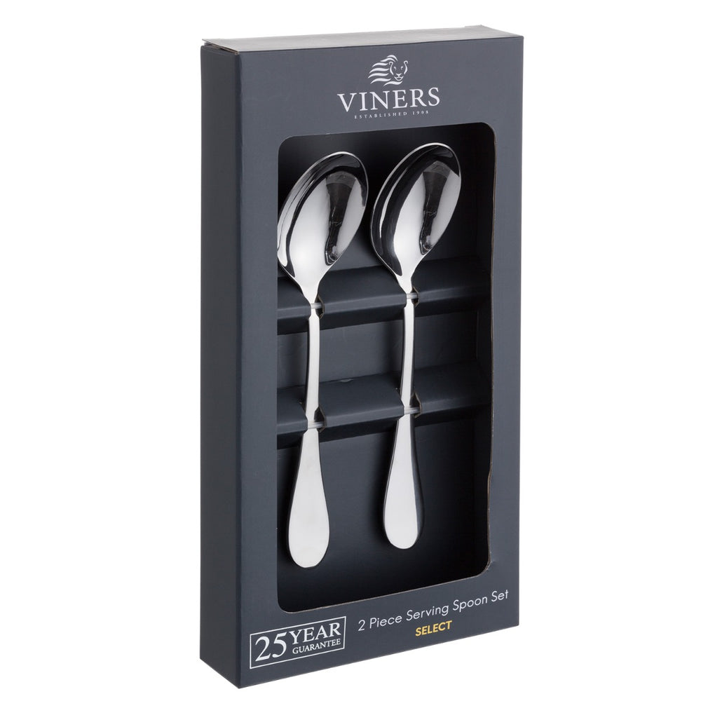 Pair of silver large spoons for dishing up food