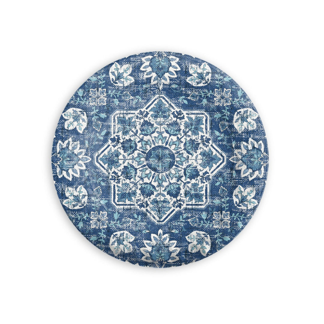 Atlantic Blue Melamine Dinner & Side Plate Set