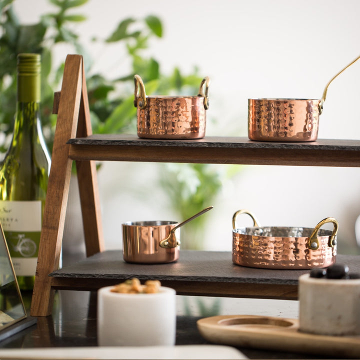 Artesà Slate & Wood Two-Tier Serving Stand
