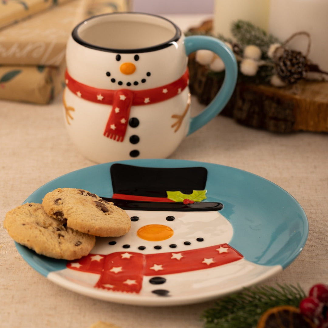 Price & Kensington Hand Painted Ceramic Snowman Mug