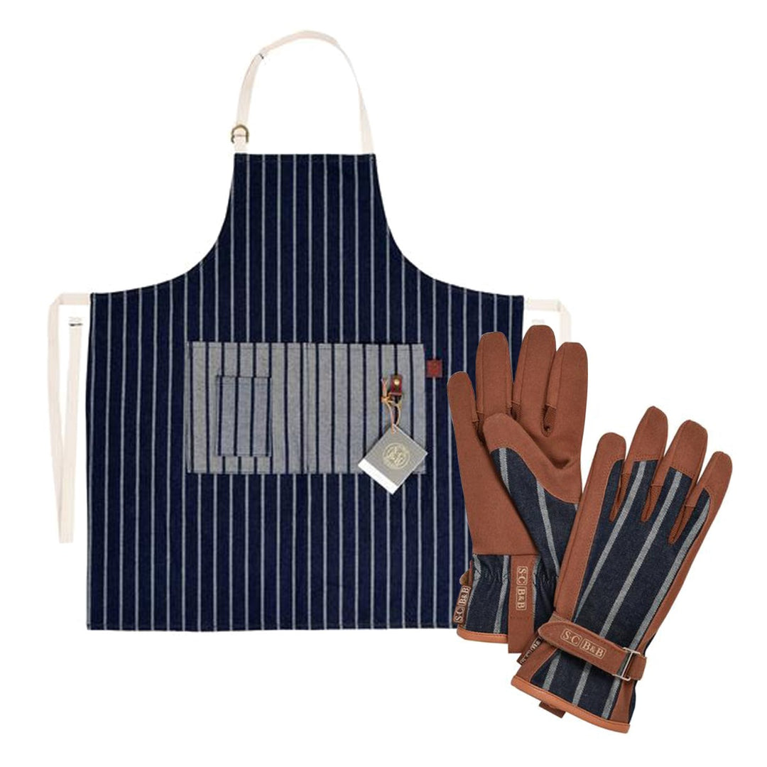 Sophie Conran Gloves & Full Apron Set - Blue