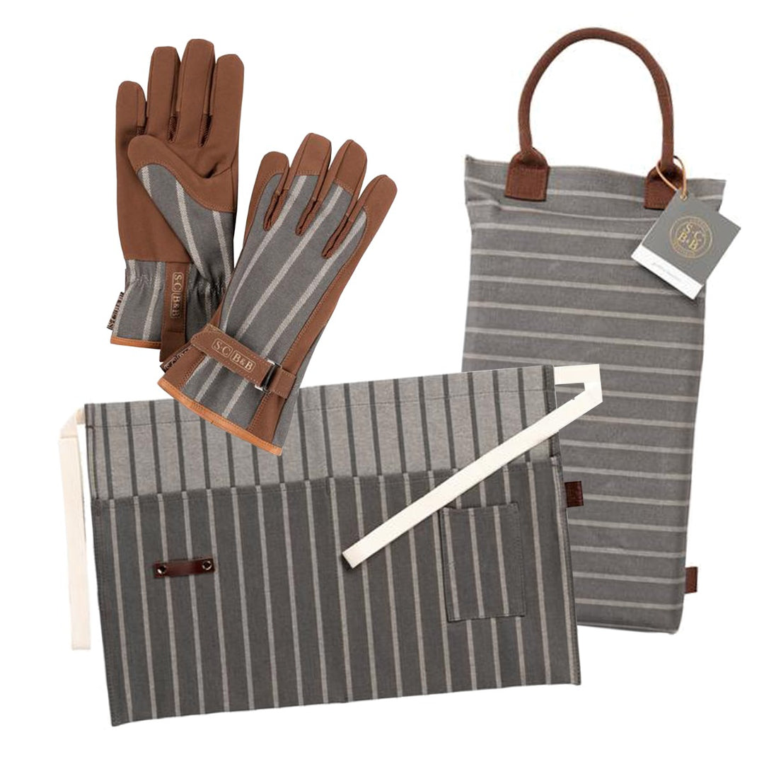 Sophie Conran Gloves, Waist Apron & Kneeler Set - Grey