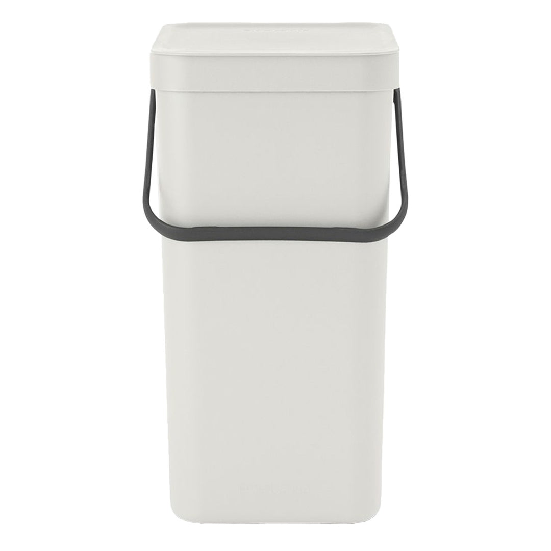 Brabantia Sort & Go Light Grey Kitchen Recycling Bin - 16L Size