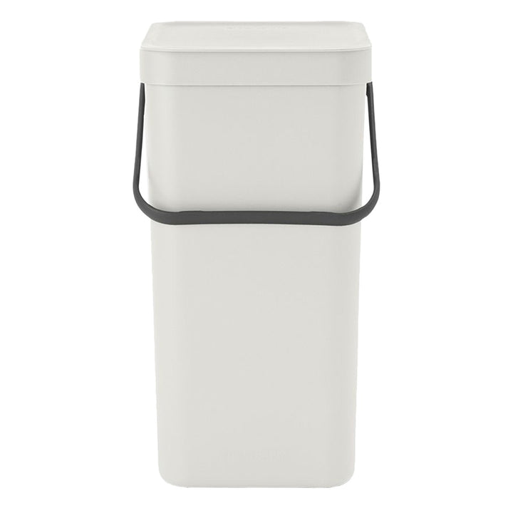 Brabantia Sort & Go Light Grey Kitchen Recycling Bin - 16L Size