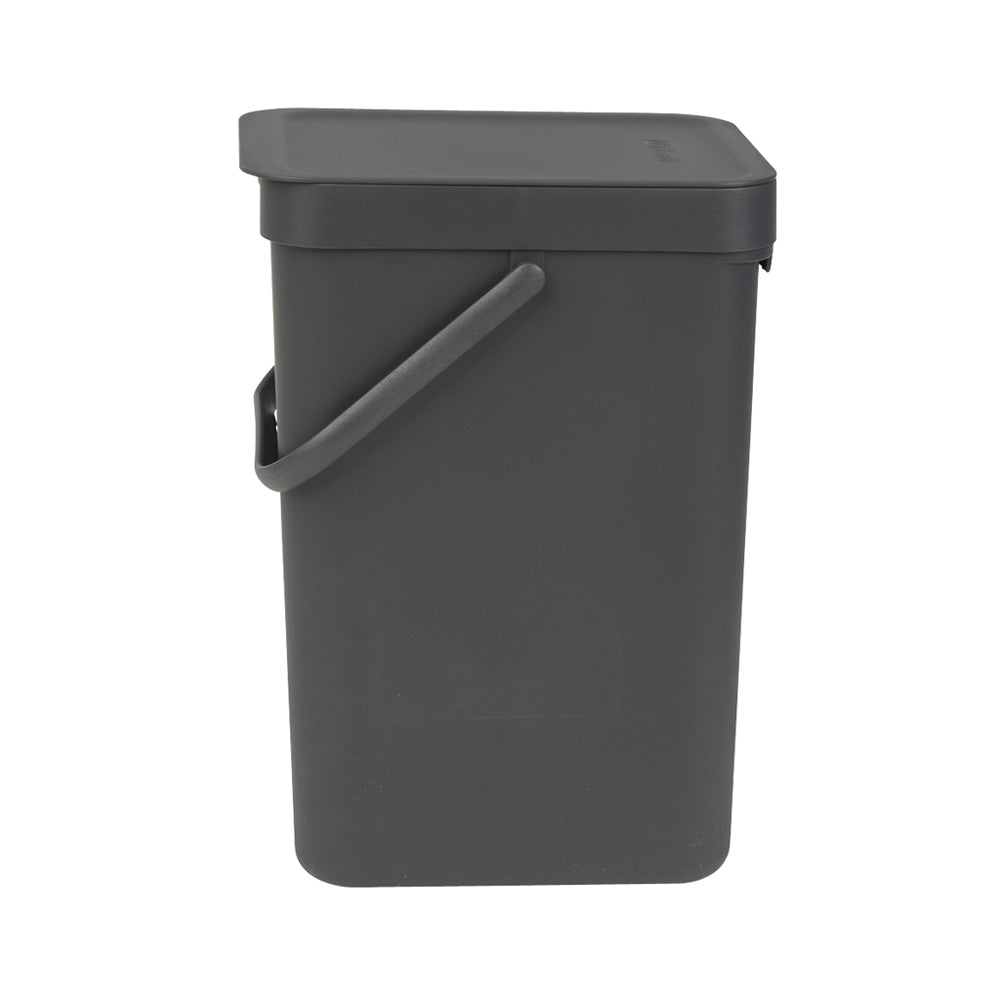 Brabantia Sort & Go Dark Grey Recycling Bin - 12L Size