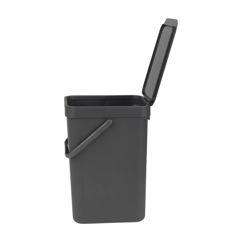 Brabantia Sort & Go Dark Grey Recycling Bin - 12L Size