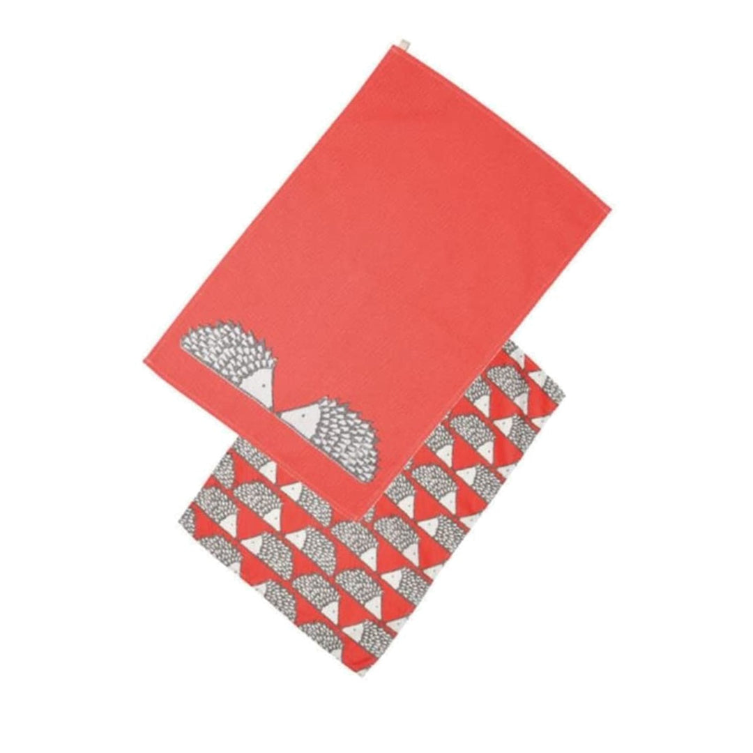 Scion Spike Red Tea Towels Set