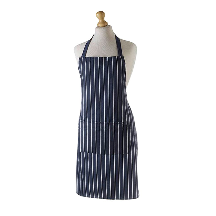 Stow Green Navy Butchers Stripe Apron