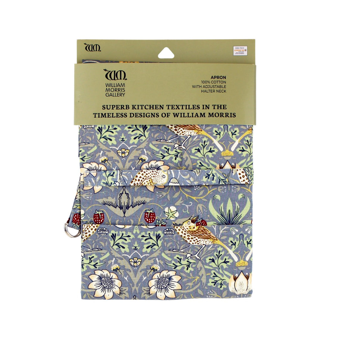 Le Chateau William Morris Strawberry Thief Apron - Blue