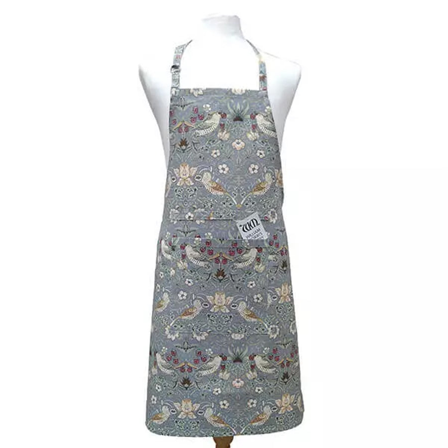  featuring the William Morris Strawberry Thief textile artwork on a blue background.