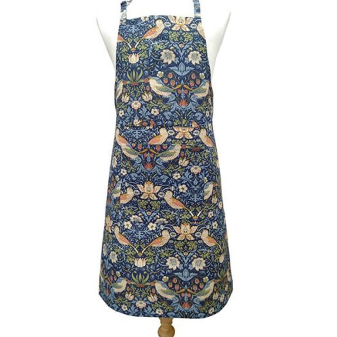 Le Chateau William Morris Strawberry Thief Apron - Navy
