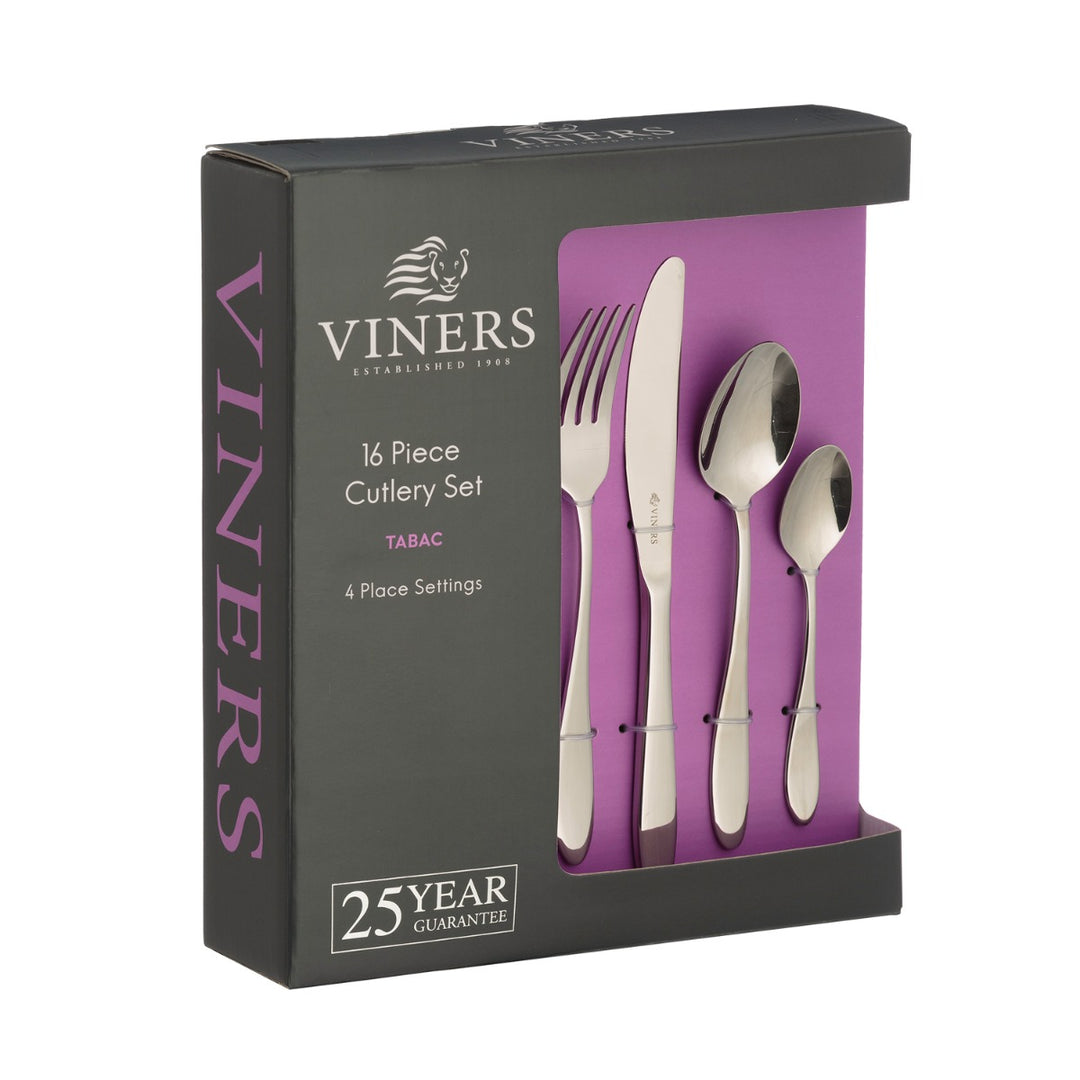 Viners Tabac Cutlery Set - 16 or 26 Piece