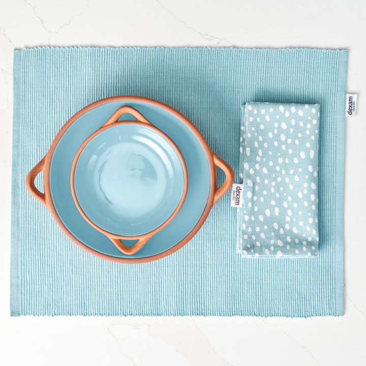 Dexam Sintra Terracotta Small Tapas Dish - Duck Egg Blue