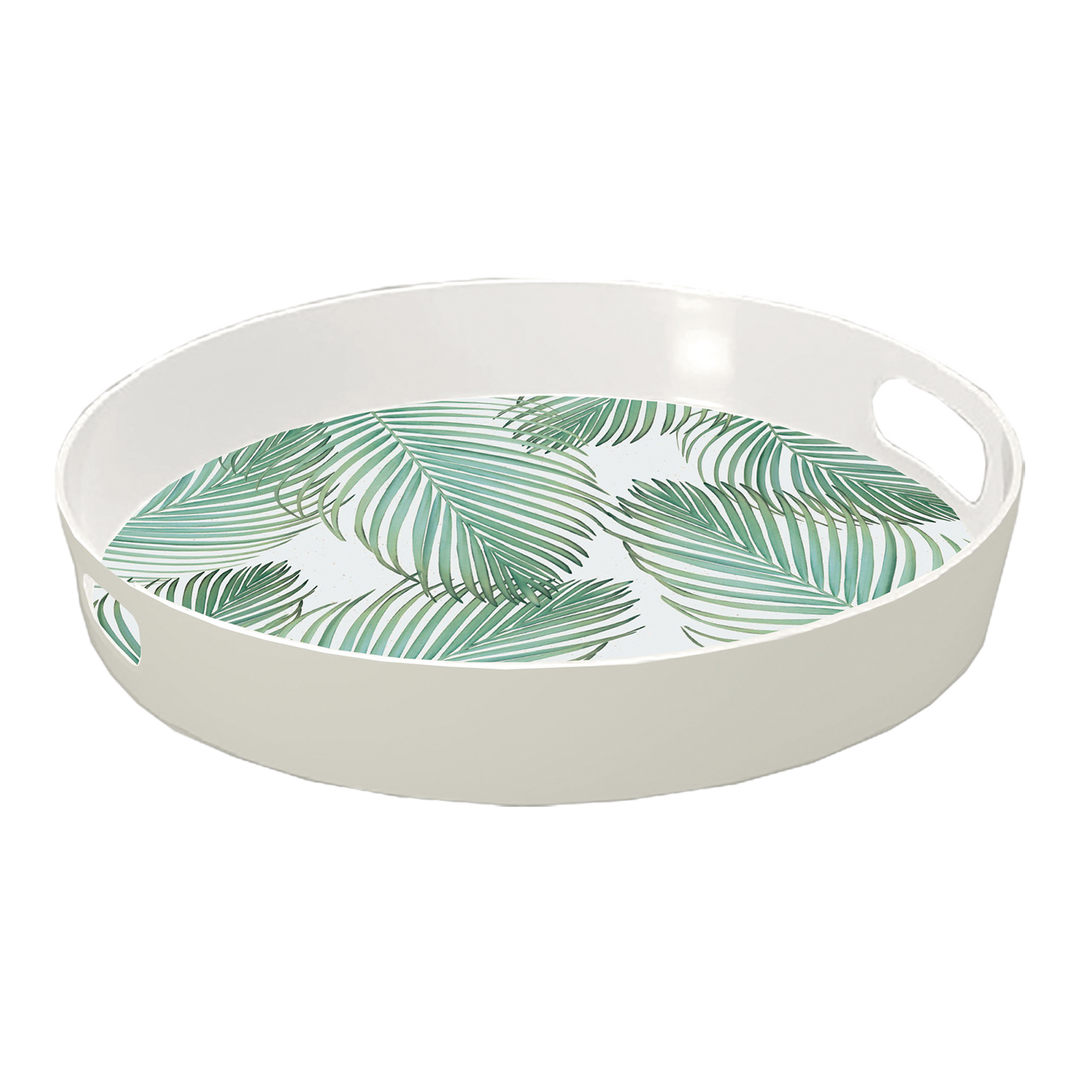 Amazon Floral Melamine Leaf Platter & Tray Set