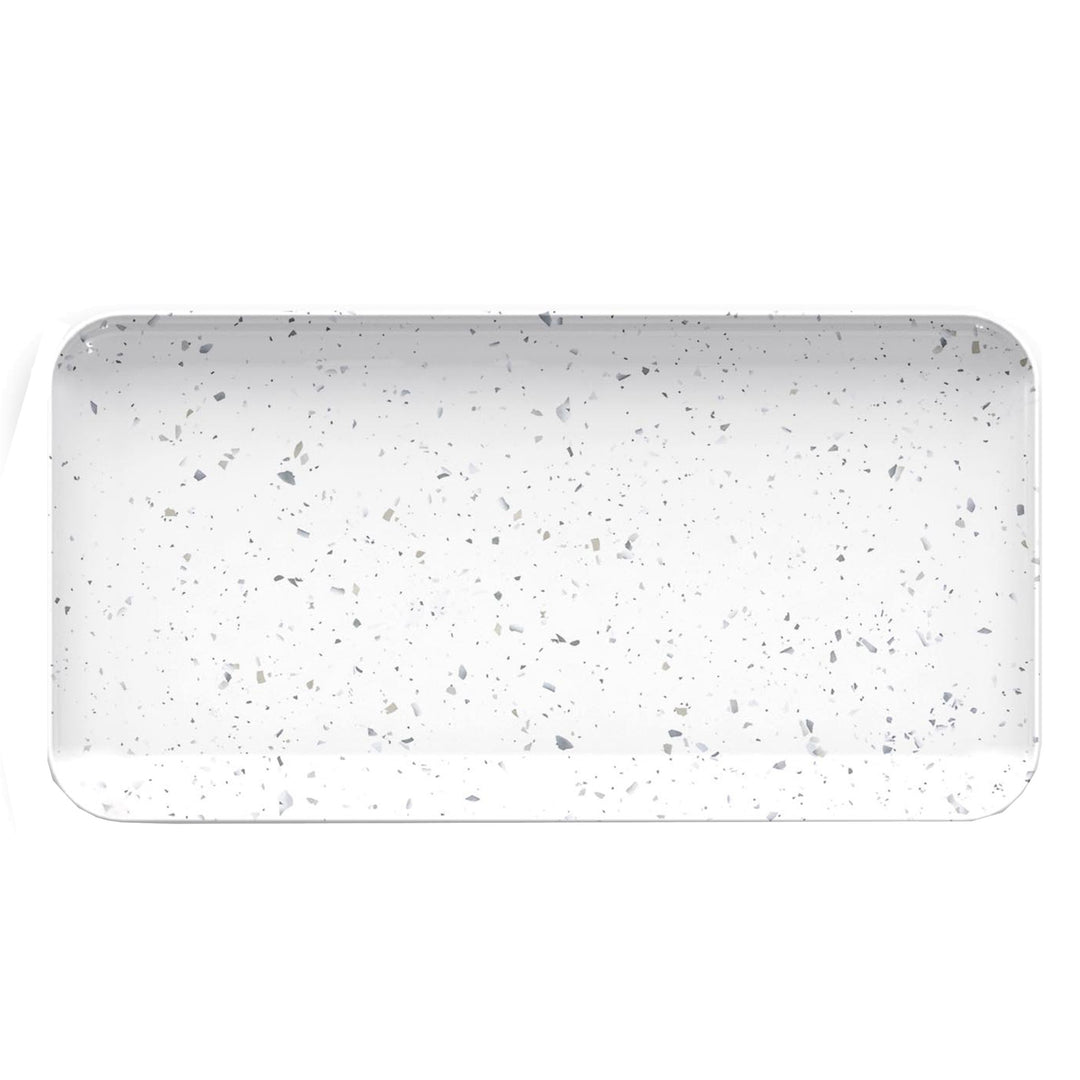 White Terrazzo Melamine Appetiser Tray