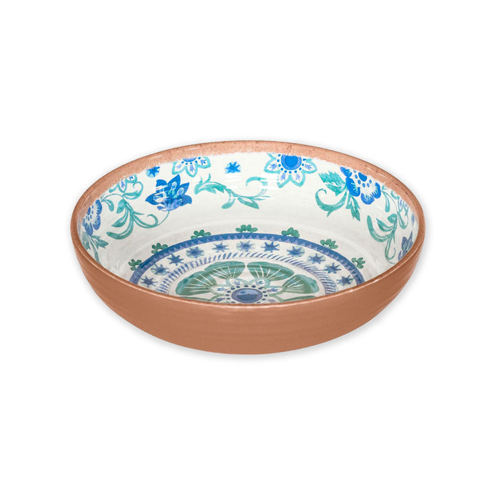 Turquoise Floral Melamine Dinnerware Set