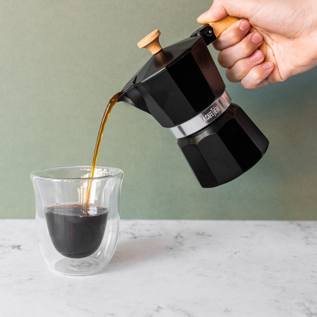 La Cafetiére Venice Black Espresso Maker - 3 Cup