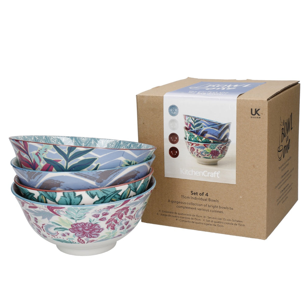  leafy designed bowl set made from ceramic
