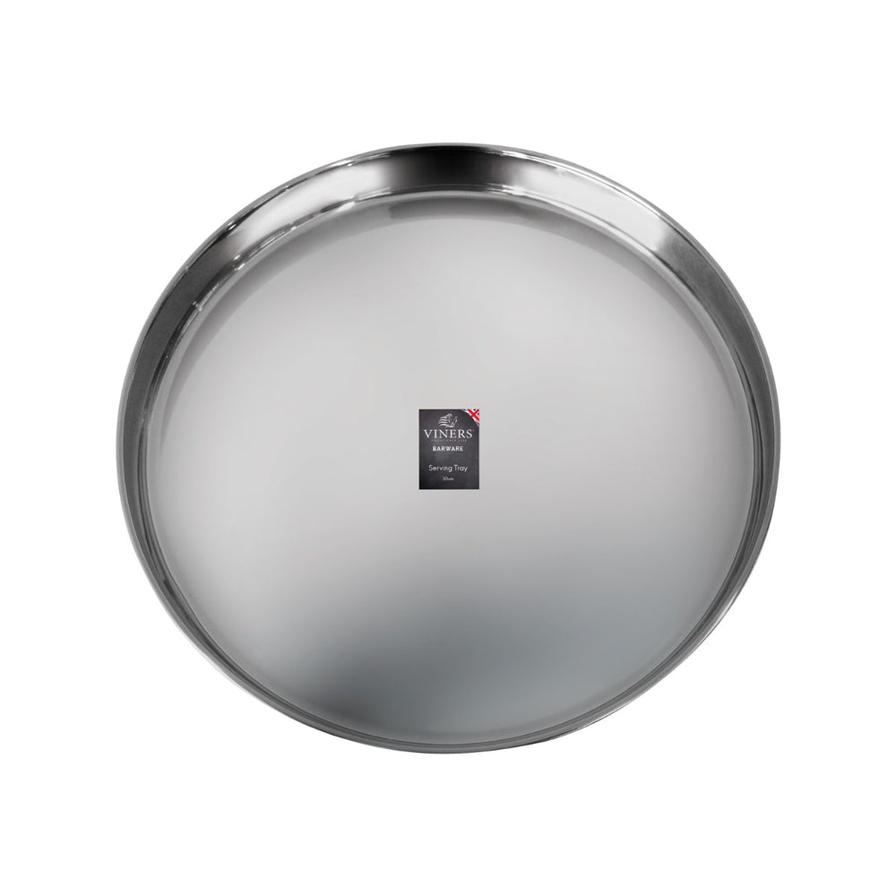 Metal bar tray for serving drinks and canapes
